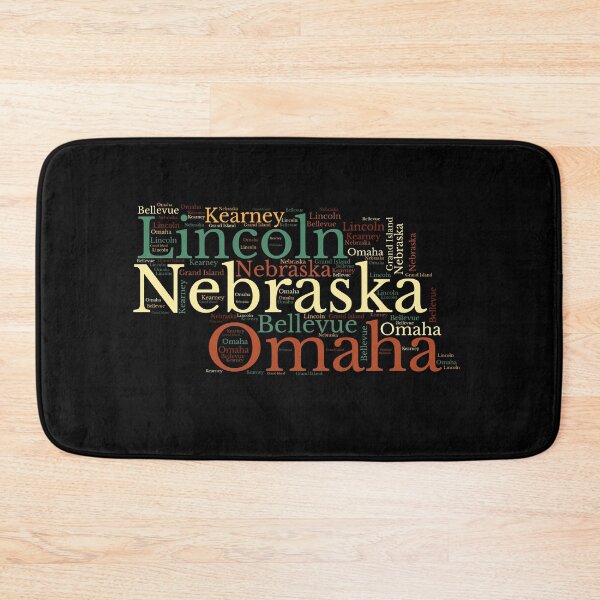 Item preview, Nebraska Map and Cities designed and sold by labatchino10.