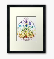 Large Chakra pranic yoga Framed Print