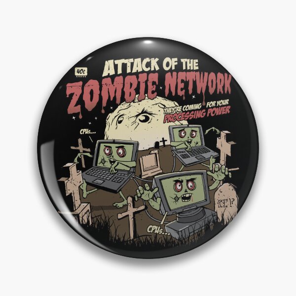 Item preview, Zombie Network Funny Cybersecurity IT Security designed and sold by Nerd Shizzle.