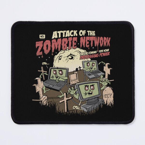 Item preview, Zombie Network Funny Cybersecurity IT Security designed and sold by Nerd Shizzle.
