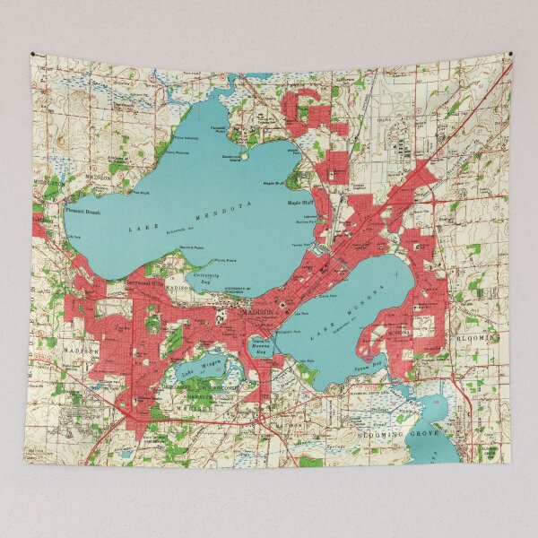 Item preview, Vintage Map of Madison Wisconsin (1959) designed and sold by BravuraMedia.