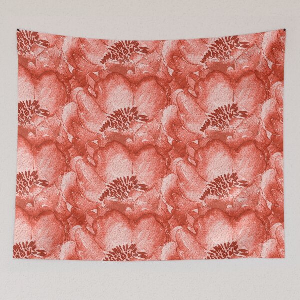 Item preview, Red flower pattern designed and sold by batkev83.