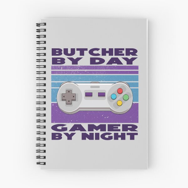 Item preview, Butcher by day gamer by night, dark text, funny games lovers, job, humor, joke, meme, gamer worker designed and sold by SGS-.