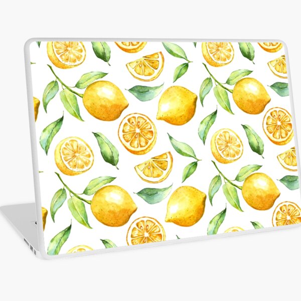 Watercolor Lemons Pattern Laptop Skin