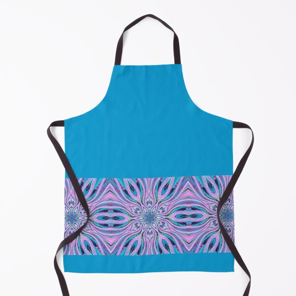 Item preview, Abstract Flowers Pattern Boho Vibes in a Thick Single Stripe on a Strong Blue Background designed and sold by Beachy.
