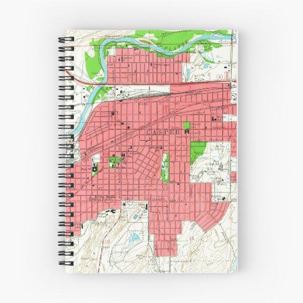 Item preview, Vintage Map of Casper Wyoming (1961) designed and sold by BravuraMedia.