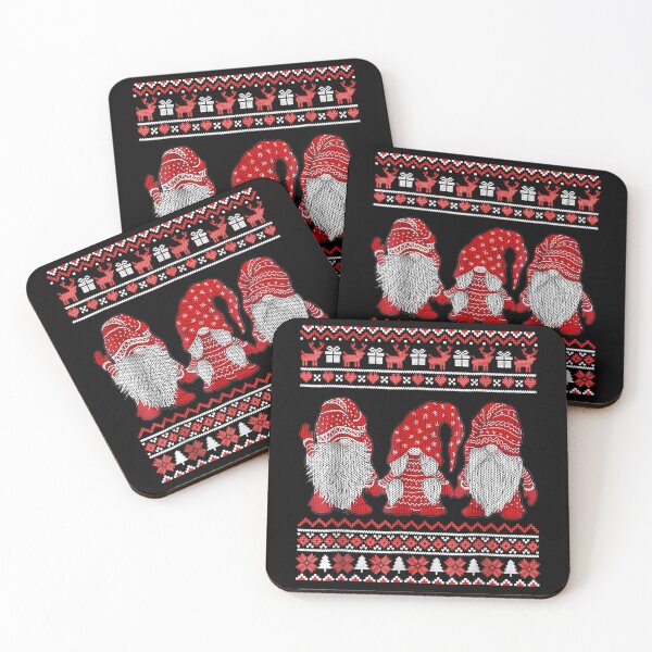 Item preview, Three Gnomes Buffalo Plaid Ugly Sweater Xmas Christmas Gifts designed and sold by Isabelsutton.