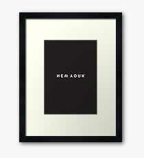 New York Minimalist Black and White - Trendy/Hipster Typography Framed Print