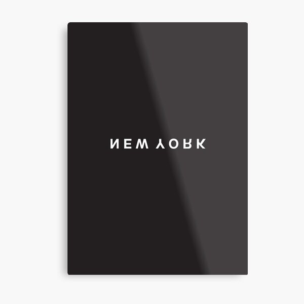 New York Minimalist Black and White - Trendy/Hipster Typography Metal Print