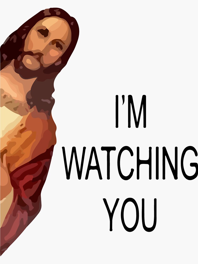 I Saw That, Humor Jesus Sticker, God is Watching Funny Christian Sticker