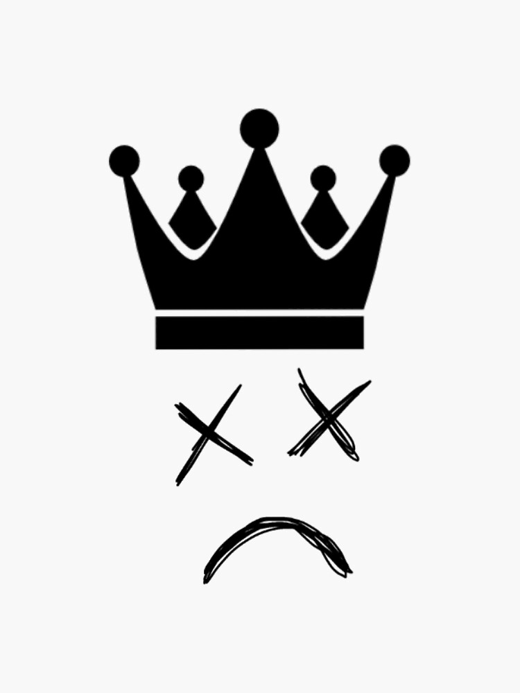"sad king" Sticker for Sale by aytopdesigns Redbubble
