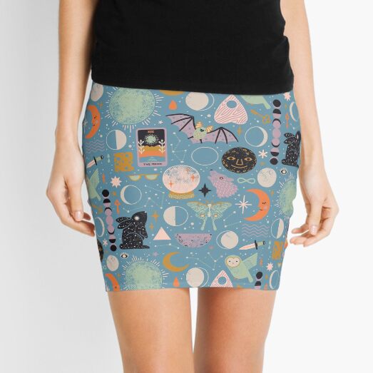 Motif lunaire: Blue Moon Minijupe