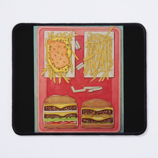 Item preview, Two cheese burgers w/ fries designed and sold by ImitationArt.