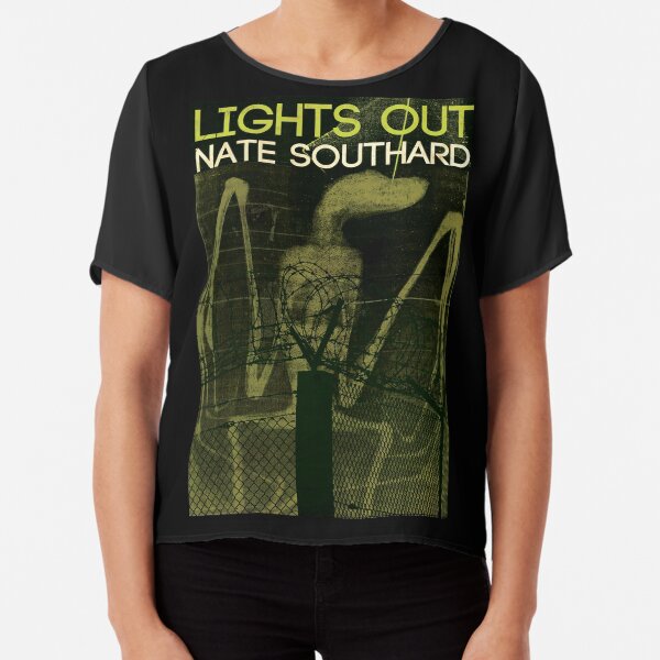 Sinister Grin Press Lights Out Chiffon Top