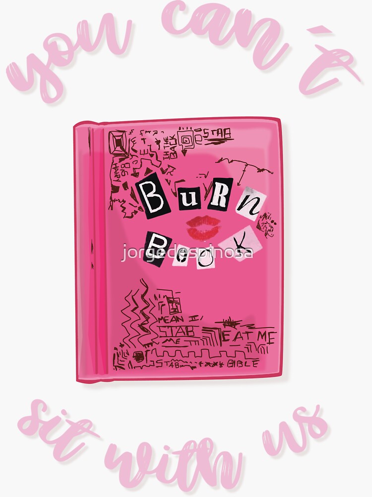 Burn Book Sticker Mean Girls Burn Book Vinyl Sticker Mean Girls Movie  Stickers 