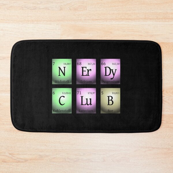 Item preview, nerdy club in chemical elements designed and sold by pASob-dESIGN.