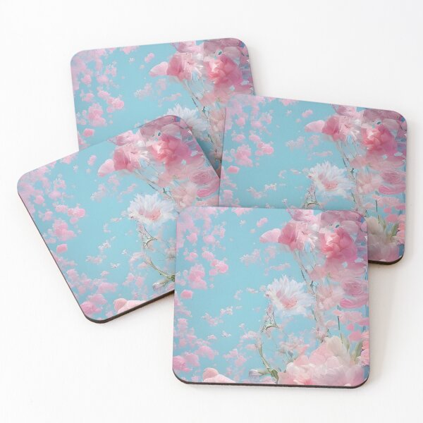 Item preview, Peace among the pink flowers floating in the blue sky designed and sold by Femme-Art.