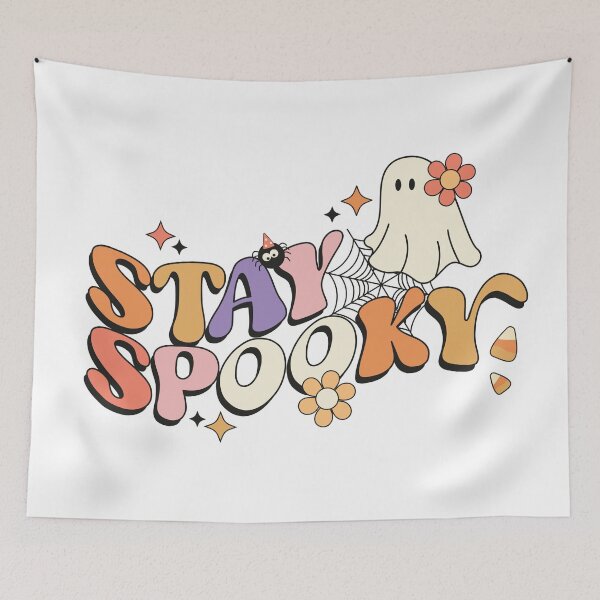 Item preview, Stay Spooky Shirt, Vintage Halloween Shirt, Retro Halloween Ghost, Women's Halloween Graphic Tee designed and sold by Art-Self Studio.