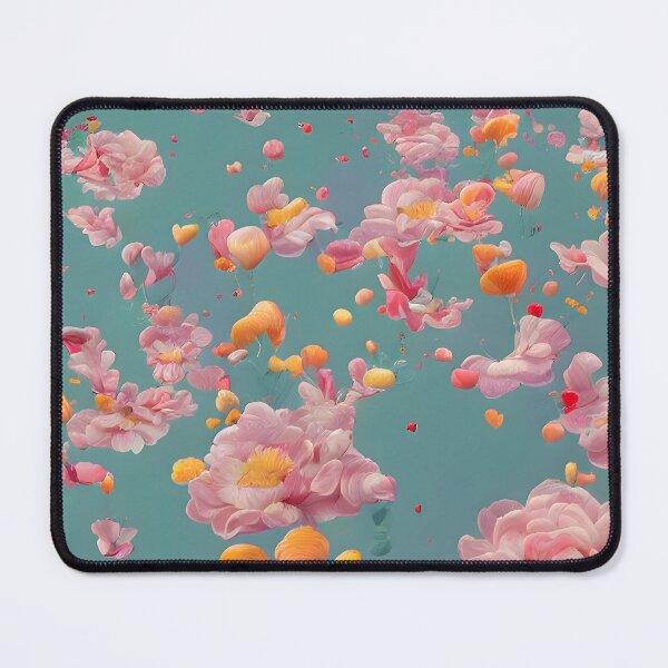 Item preview, Vintage design of pastel colored flowers floating in the air designed and sold by Femme-Art.
