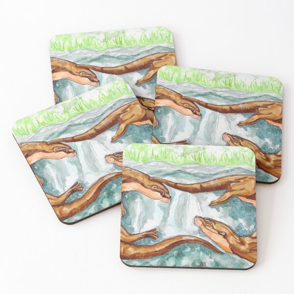 Item preview, Swimming Otters designed and sold by bethfrostart.
