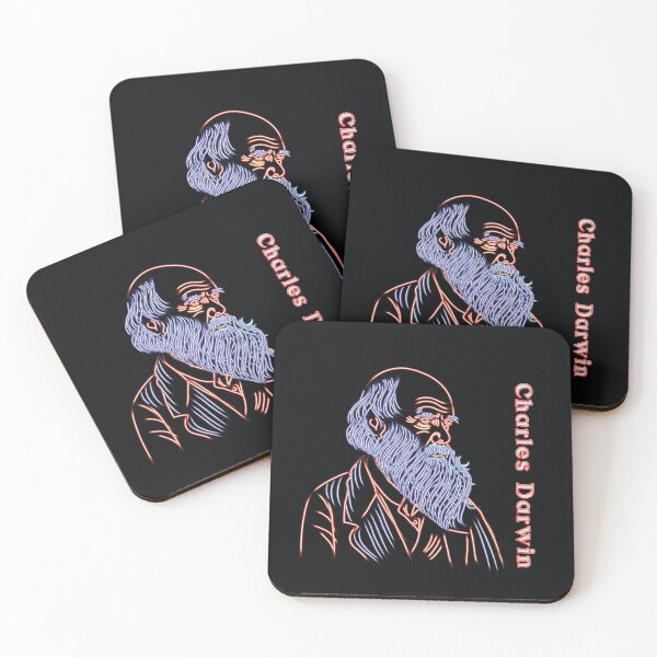 Item preview, Charles Darwin line art | Charles Darwin neon art designed and sold by KARTICK DUTTA.