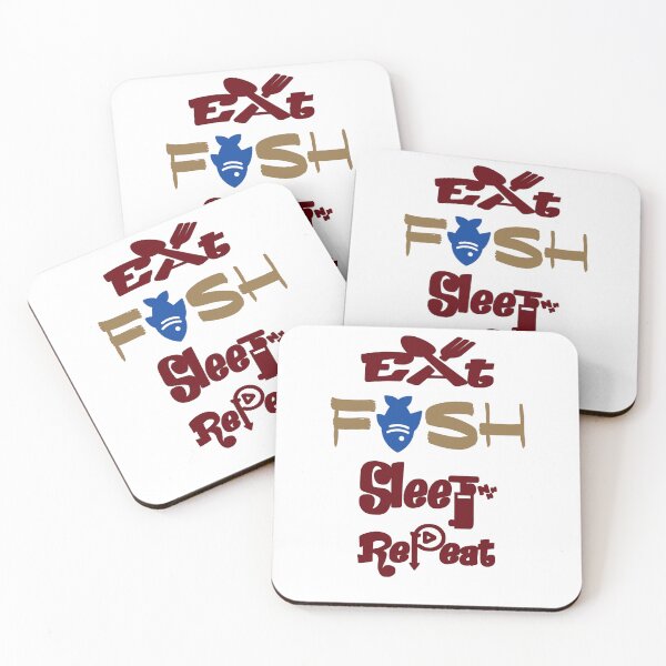 Item preview, Eat fish sleep repeat, designed and sold by Chakilogy.