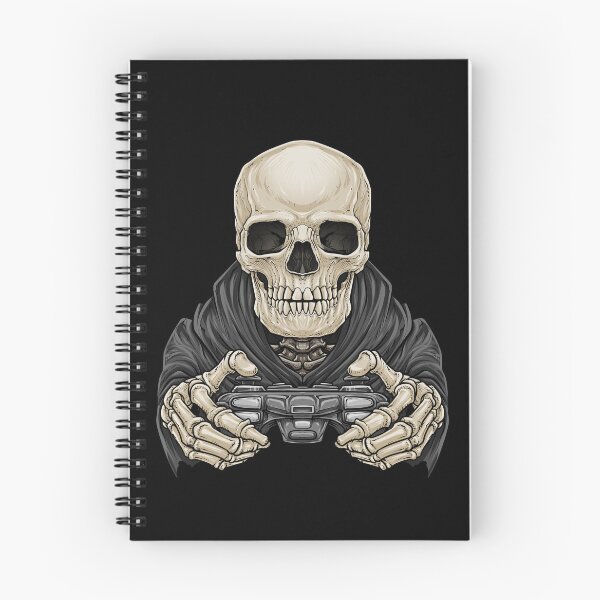 Item preview, Skeleton Gamer Skull Scary Halloween Gaming Lover Illustration designed and sold by Delightfully Cynical.