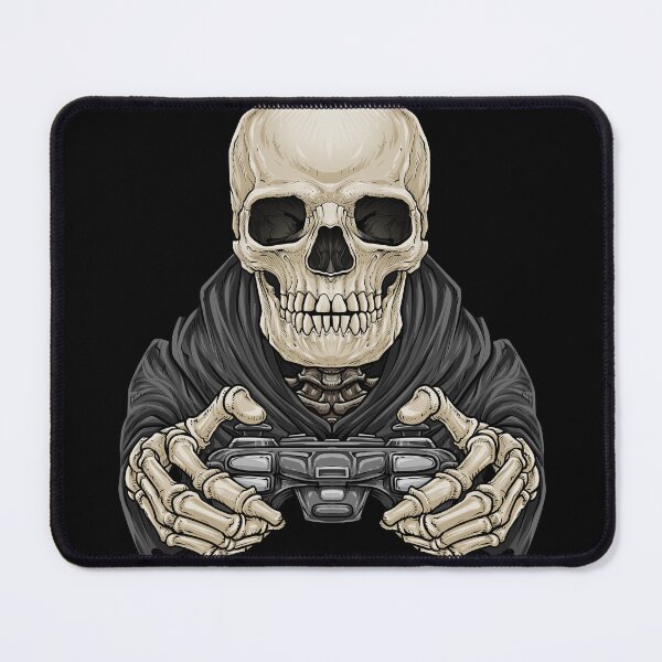 Item preview, Skeleton Gamer Skull Scary Halloween Gaming Lover Illustration designed and sold by Delightfully Cynical.