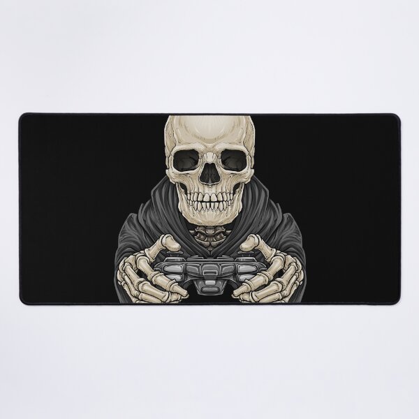 Item preview, Skeleton Gamer Skull Scary Halloween Gaming Lover Illustration designed and sold by Delightfully Cynical.