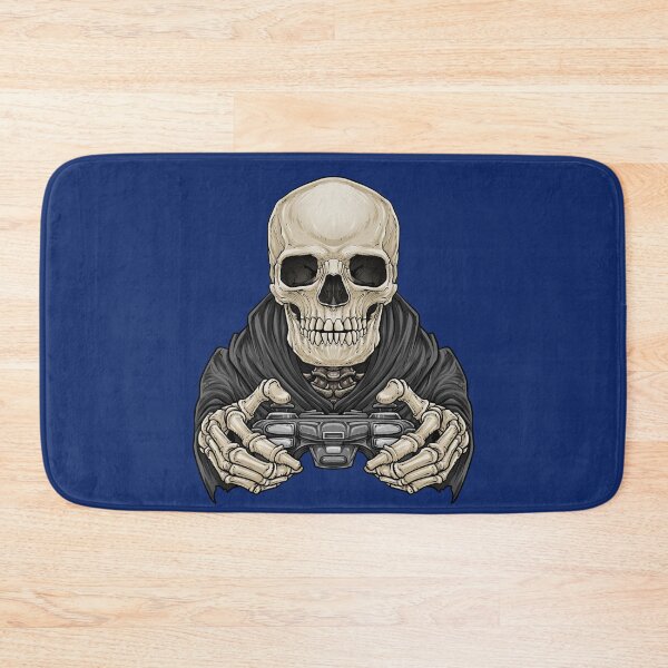 Item preview, Skeleton Gamer Skull Scary Halloween Gaming Lover Illustration designed and sold by Delightfully Cynical.