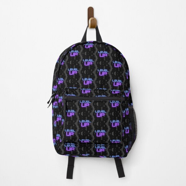 Item preview, Level up neon with black geometrical background designed and sold by HelloTARA.