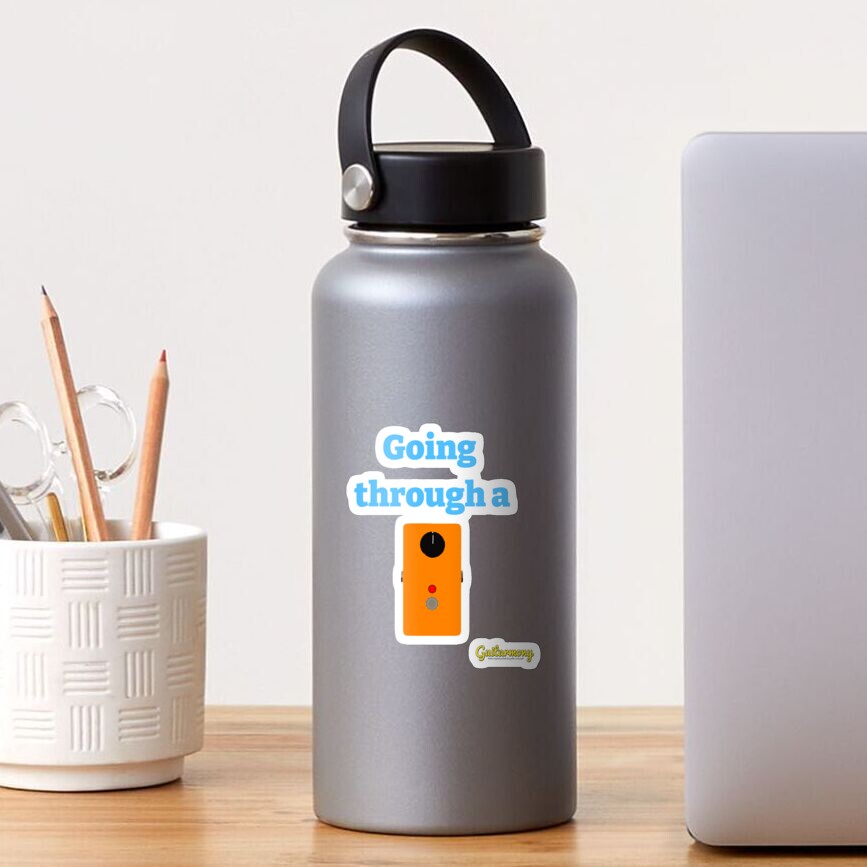 Going through a phase? Blue Text Sticker