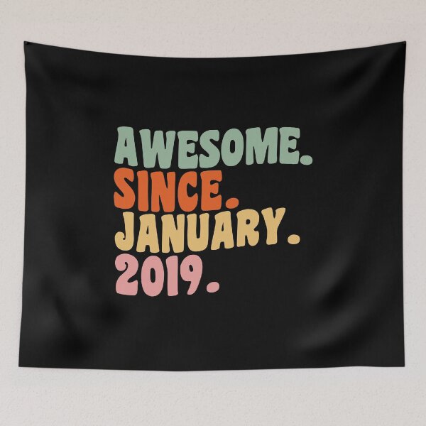 Item preview, Awesome Since January 2019 Funny Birthday Quote Gift designed and sold by Artsy Fun.