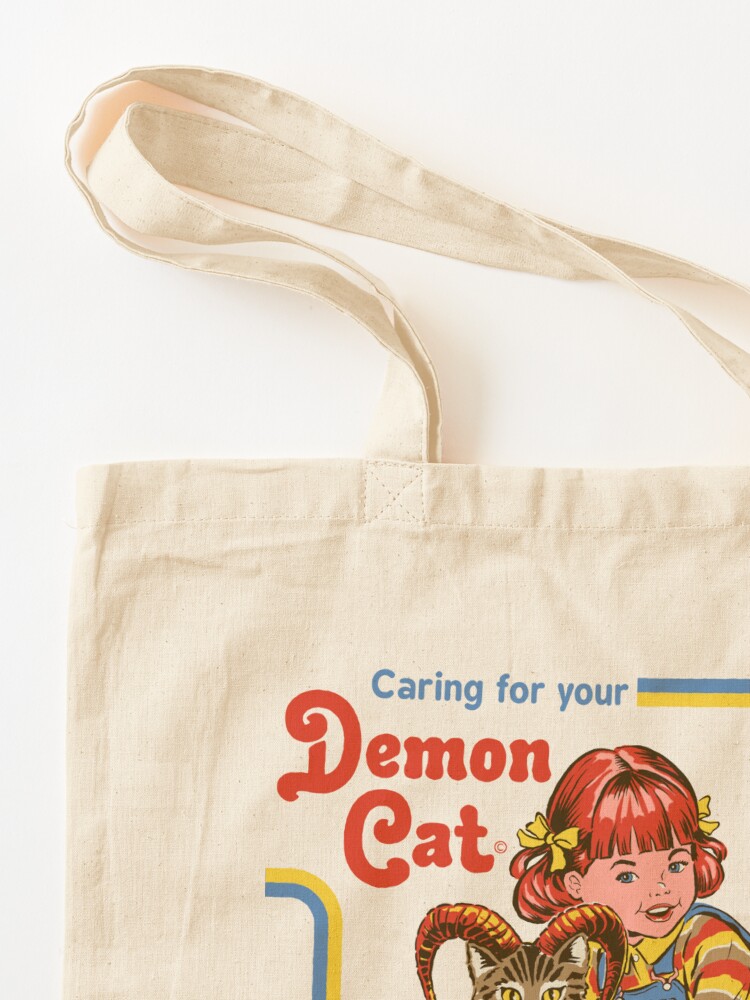 Alternate view of Caring For Your Demon Cat Tote Bag