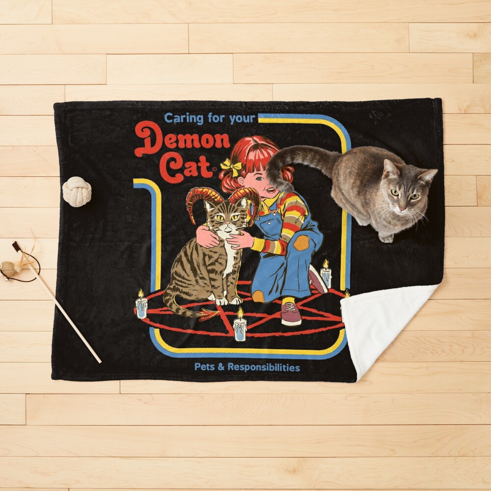 Caring For Your Demon Cat Pet Blanket