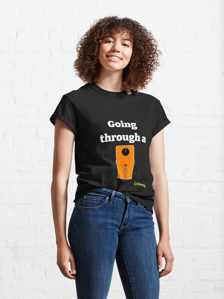 Thumbnail 4 of 7, Classic T-Shirt, Going through a phase? White Text designed and sold by Guitarmony.