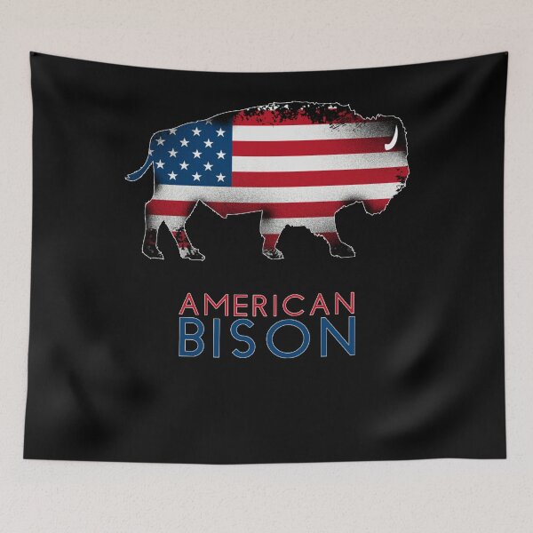 Item preview, American Bison Flag   and Sticker, American buffalo Shirt, Flag Bison Stickers emoji Essential designed and sold by KeithLambert.