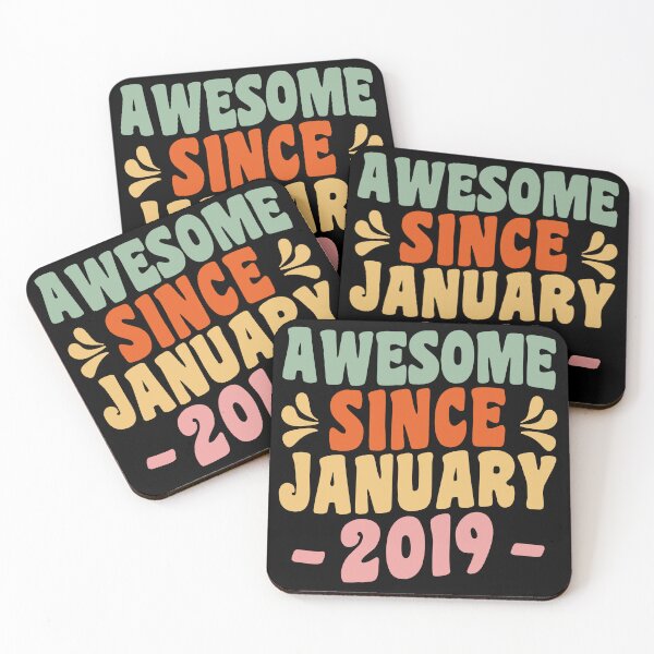 Item preview, Awesome Since January 2019 Funny Birthday Quote Gift designed and sold by Artsy Fun.