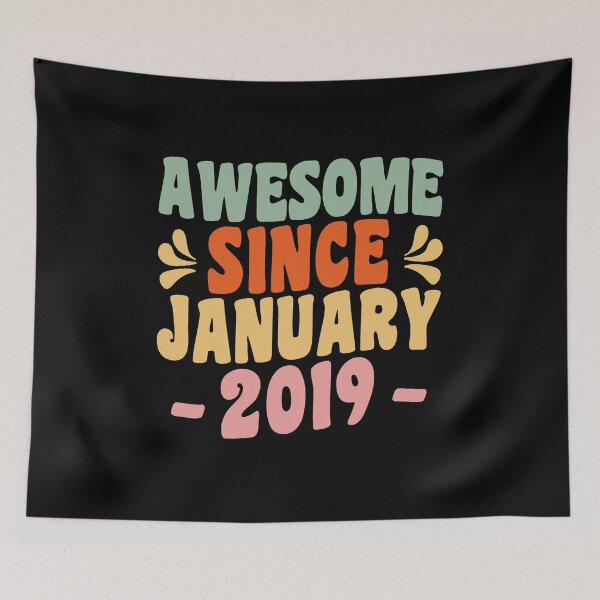 Item preview, Awesome Since January 2019 Funny Birthday Quote Gift designed and sold by Artsy Fun.