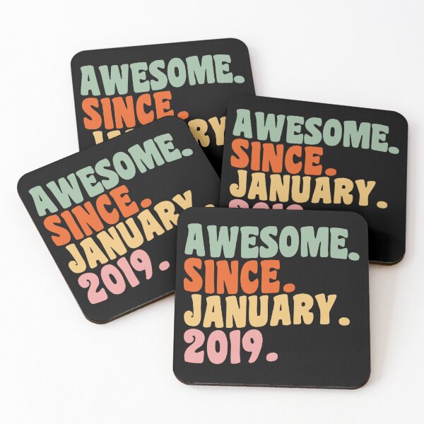 Item preview, Awesome Since January 2019 Funny Birthday Quote Gift designed and sold by Artsy Fun.
