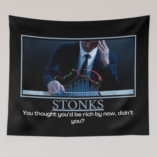 Item preview, Stonks- Demotivational Poster designed and sold by DesignsByDaddy.