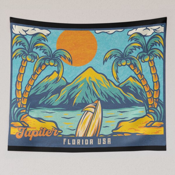 Item preview, Jupiter Palm Mountains designed and sold by LanikaiBeach.