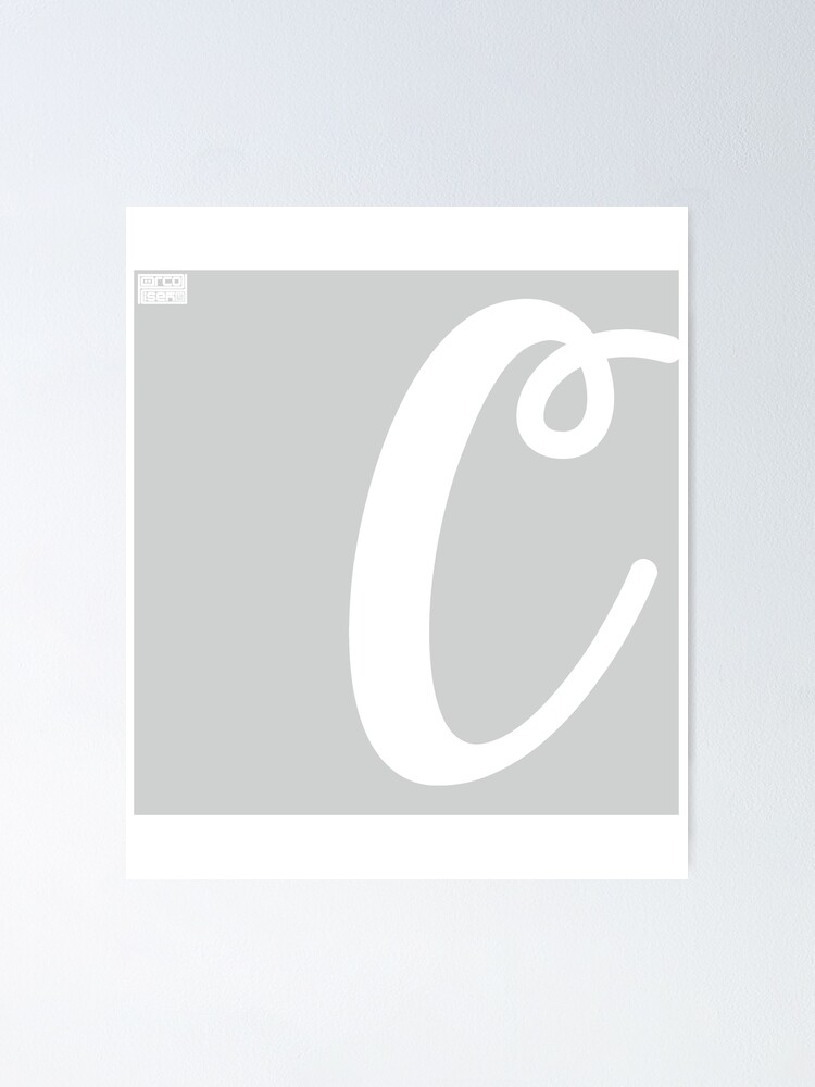 Download Letter C Elegant Cursive Calligraphy Initial Monogram Poster By Porcodiseno Redbubble