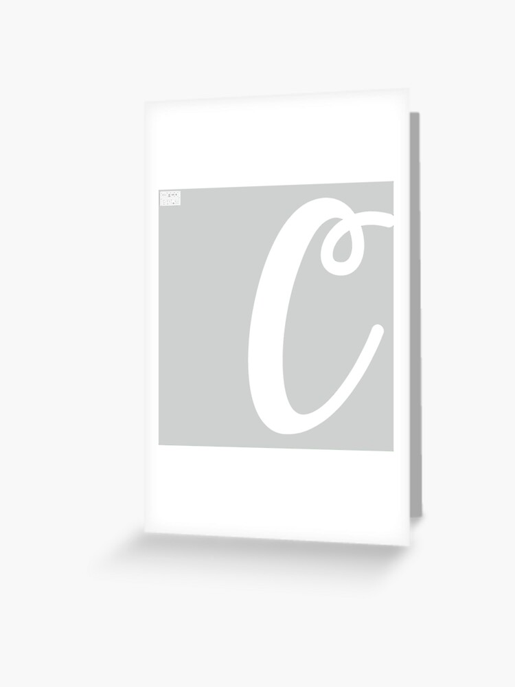 Download Letter C Elegant Cursive Calligraphy Initial Monogram Greeting Card By Porcodiseno Redbubble