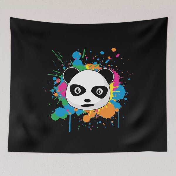 Item preview, Panda Face Paint Splash / Splatter Multi Color designed and sold by Delightfully Cynical.