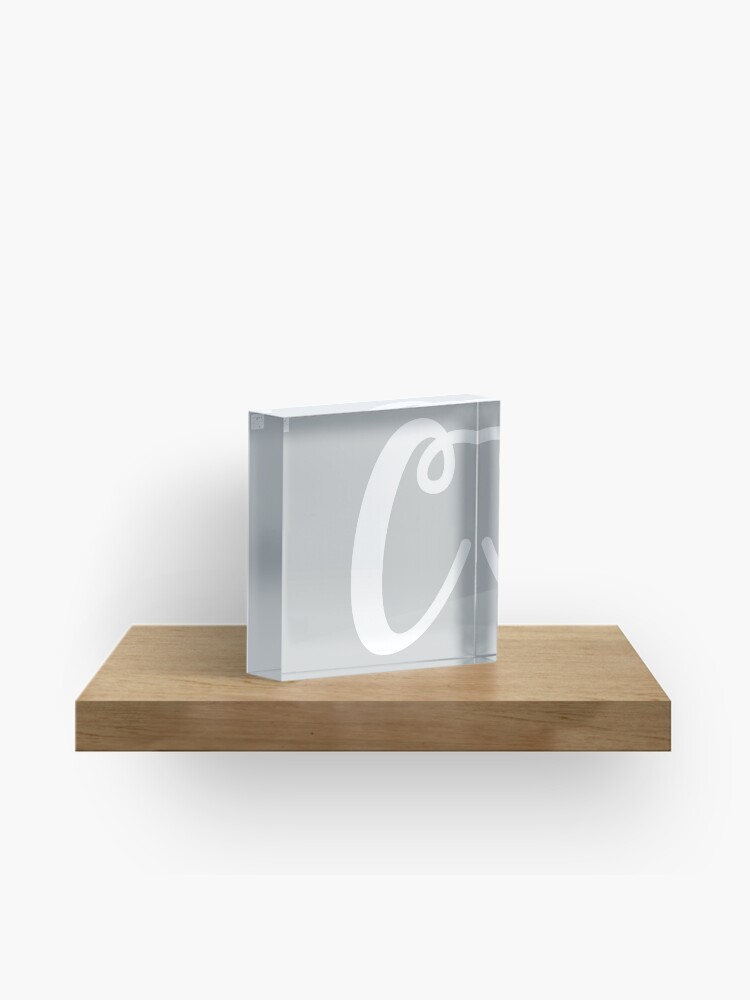 Download Letter C Elegant Cursive Calligraphy Initial Monogram Acrylic Block By Porcodiseno Redbubble
