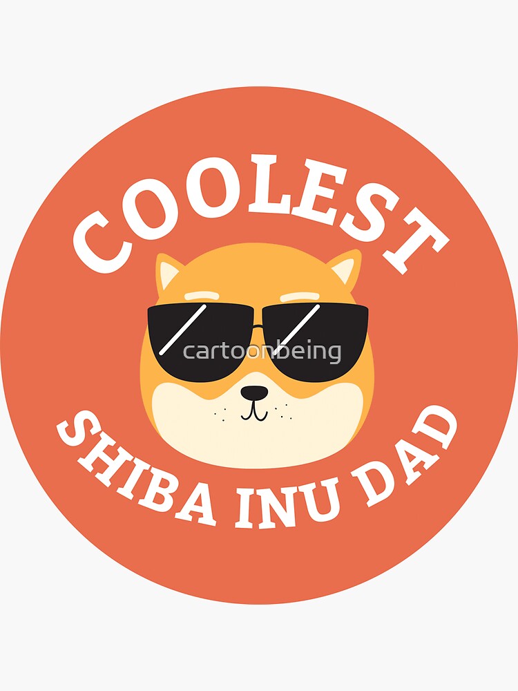 Artwork view, Coolest Shiba Inu Dad designed and sold by cartoonbeing