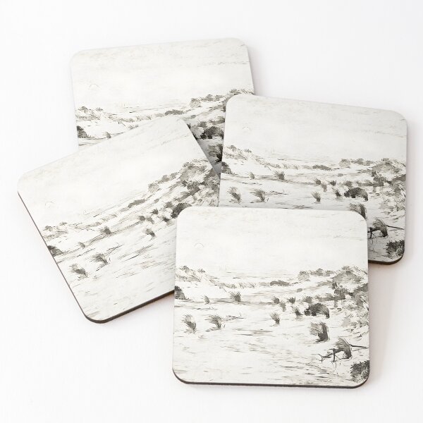 Item preview, Illustrated empty desert with some grass designed and sold by Mungooss.