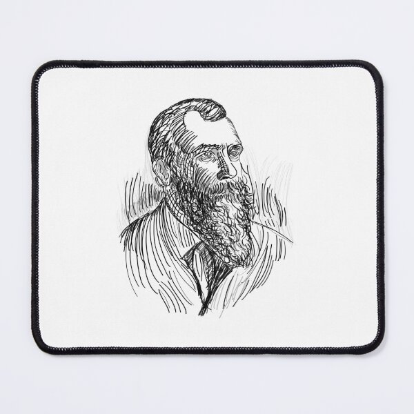 Item preview, Philip Hichborn 1839 to 1910 he was a naval constructor vintage line drawing or engraving illustration designed and sold by KARTICK DUTTA.