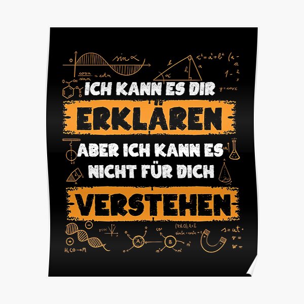 "Mathematik Spruch Mathe Geschenk Lustiges Mathematiker" Poster for